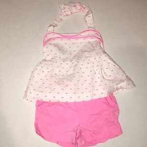 Janie And Jack Baby Girl Shorts And Blouse Matching Set | Size 12-18 M